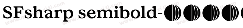SFsharp semibold字体转换